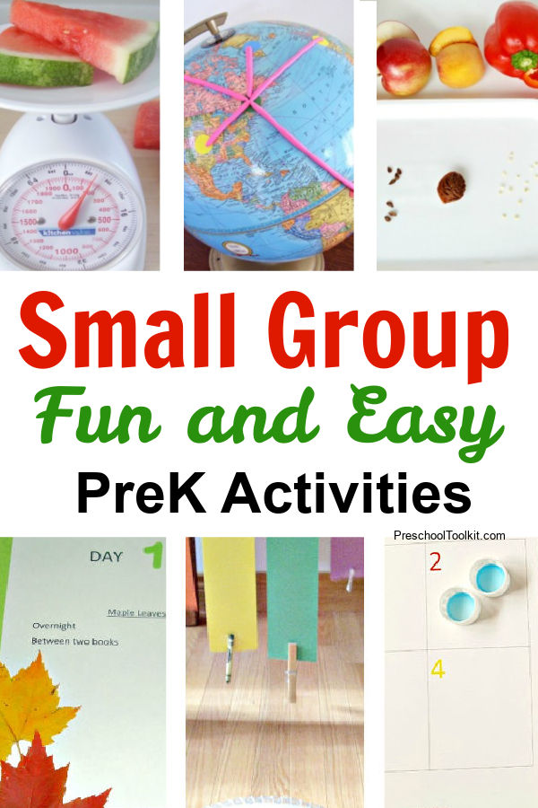 preschool table time activities for group learning
