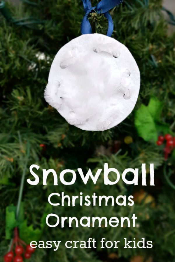 fluffy snowball chenille stem craft for kids