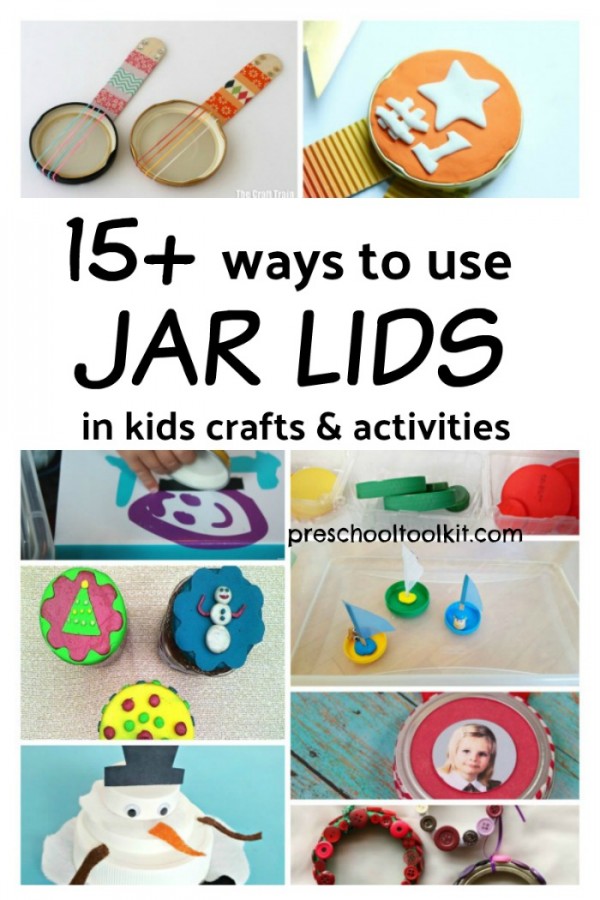 15 ways to use jar lids in kids activities