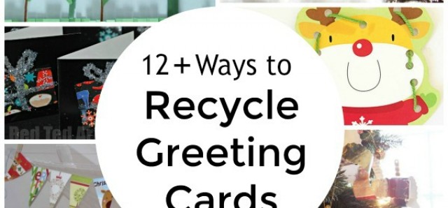 Family crafts and activities with recycled greeting cards