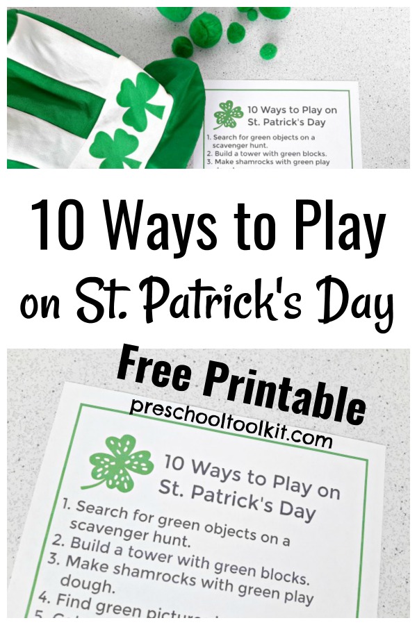 10 ways to play on St. Patrick's Day free printable
