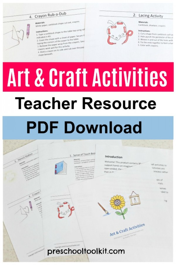 Art And Craft Activities Pdf Resource Preschool Toolkit