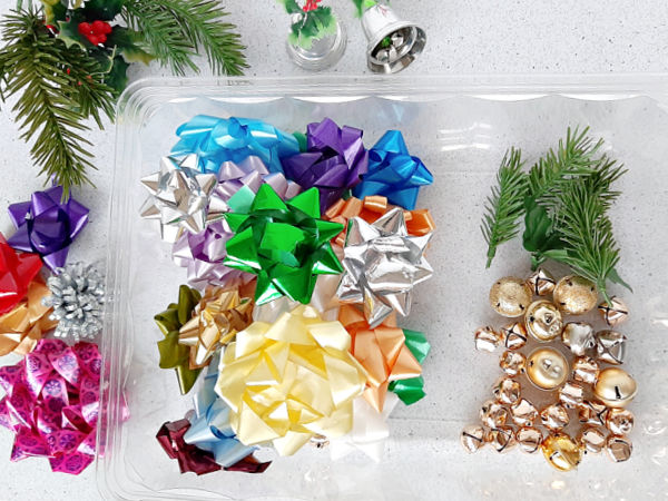 December Sensory Bin for Pre-K & Kindergarten - Christmas Sensory Bin