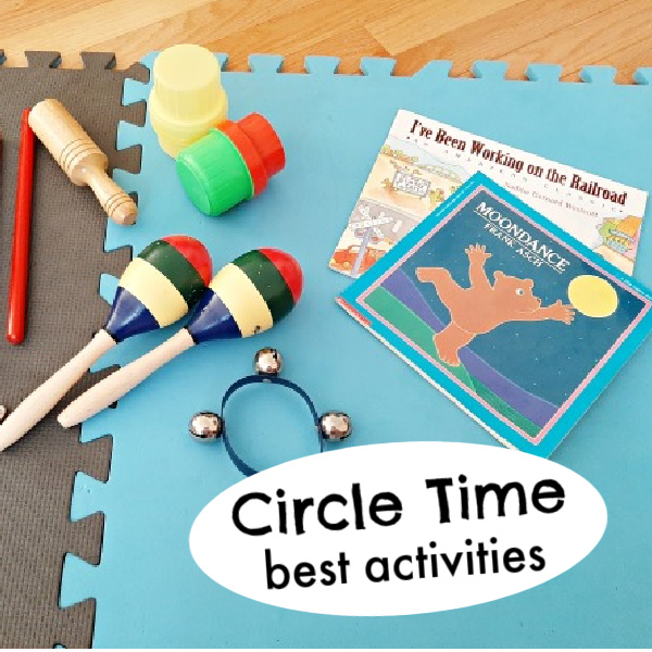 Include instruments and books and simple props during circle time