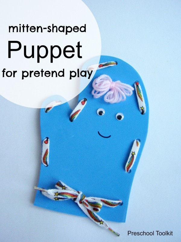 Craft foam puppet for pretend play