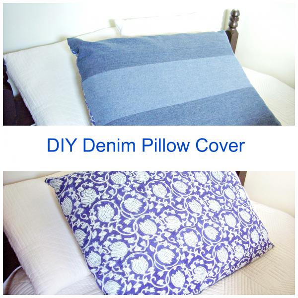 Denim pillow cover tutorial