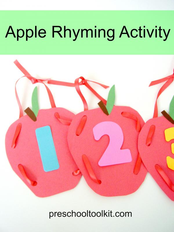 Apple craft and rhyming activity