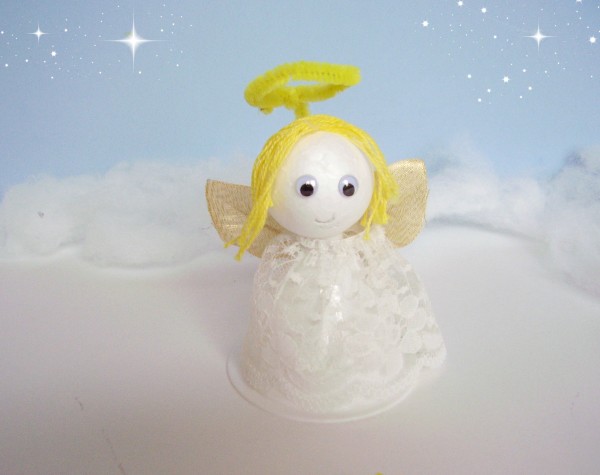 Golden angel craft for preschool and kindergarten