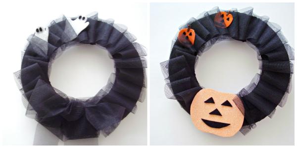 Halloween decoration homemade wreath