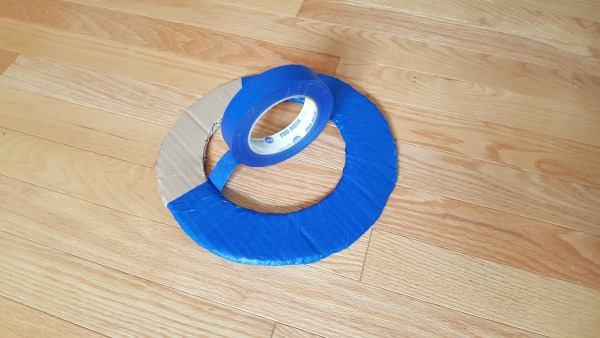 Cardboard ring for ring toss game