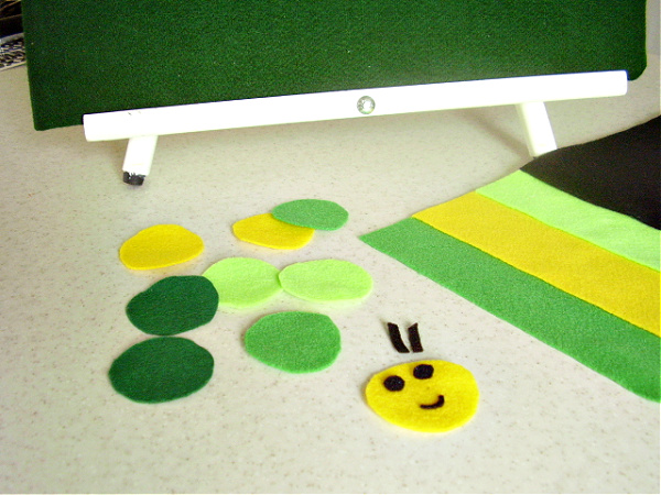 felt board caterpillar for preschool circle time