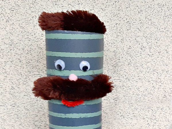 Make a moustache for a member of your family kids craft