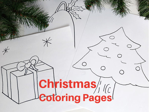 kids coloring pages with Christmas theme