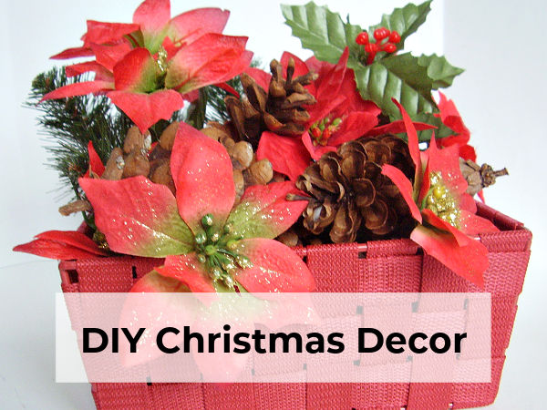 make your own Christmas centerpiece for family dinner