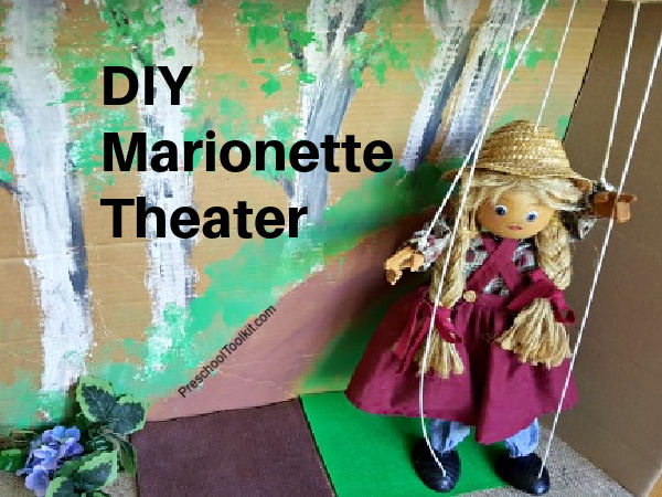 kids play theater with puppets
