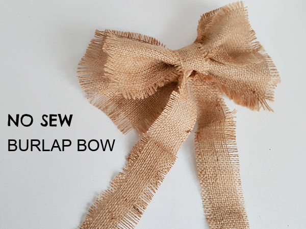 decorate with a homemade burlap bow