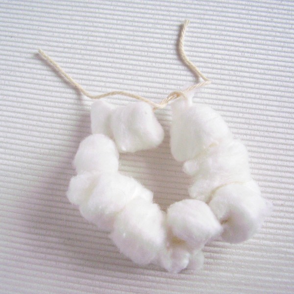 cotton ball ornament preschool craft