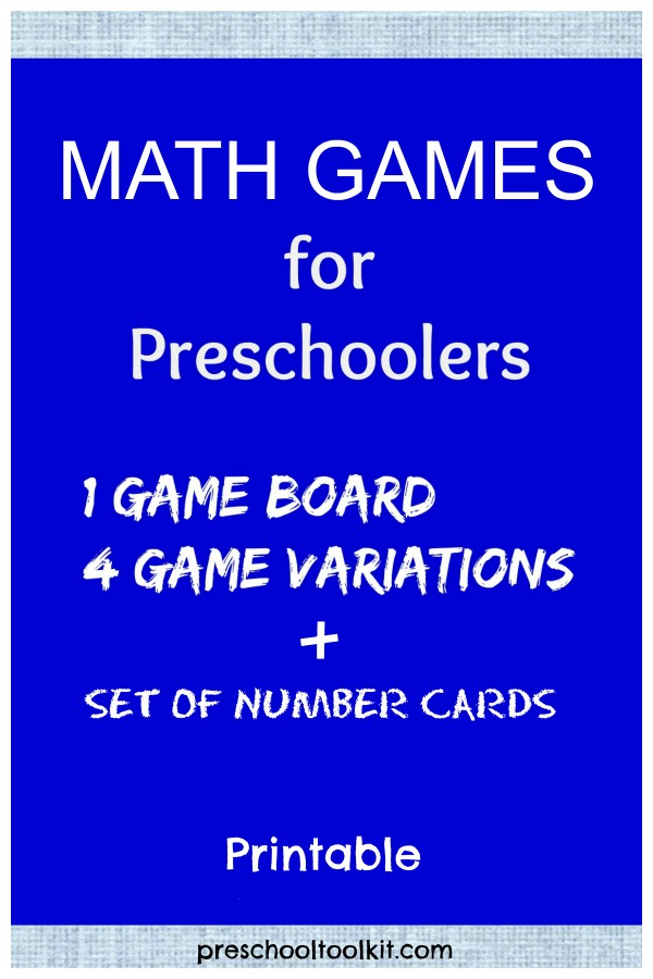 Early math skills activities with printable math games