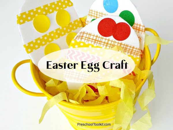 recycled foam trays Easter craft for kids