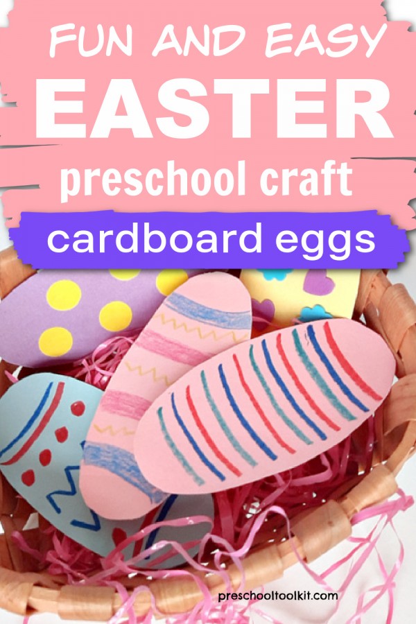 Easter craft using tissue box cardboard