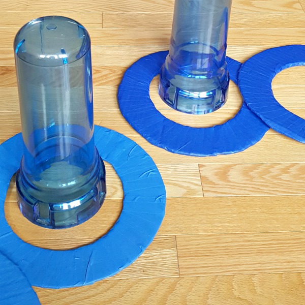 Easy to make cardboard rings for family game of toss