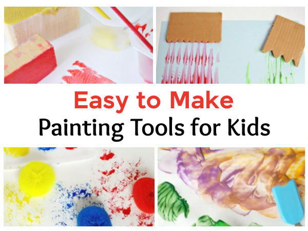 How to make paint tools for preschoolers with everyday items