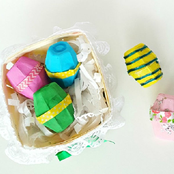 Preschool Easter craft with egg cartons