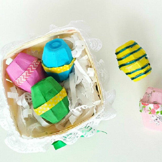 Egg carton Easter eggs preschool craft