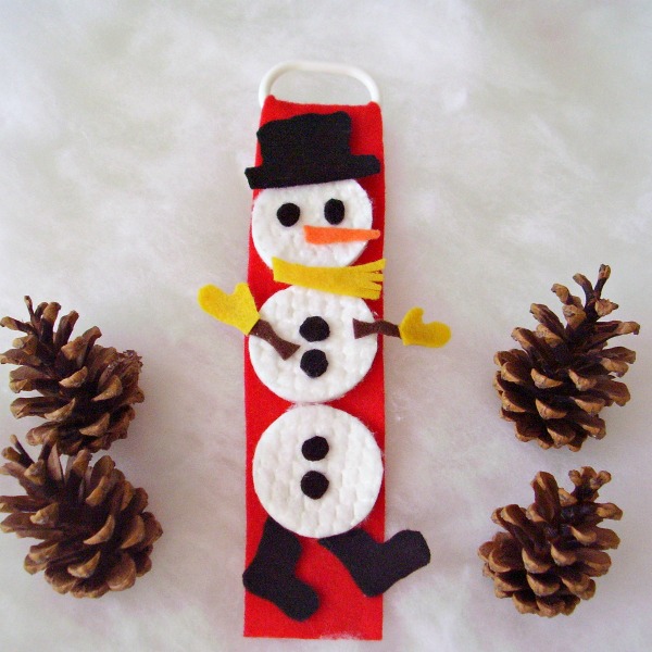 Felt snowman winter preschool craft
