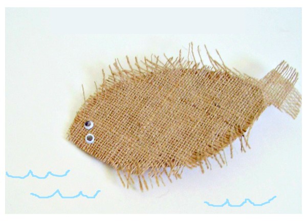 Flat fish craft for kids