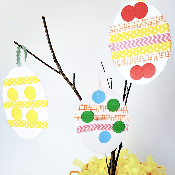 Foam tray Easter egg preschool craft