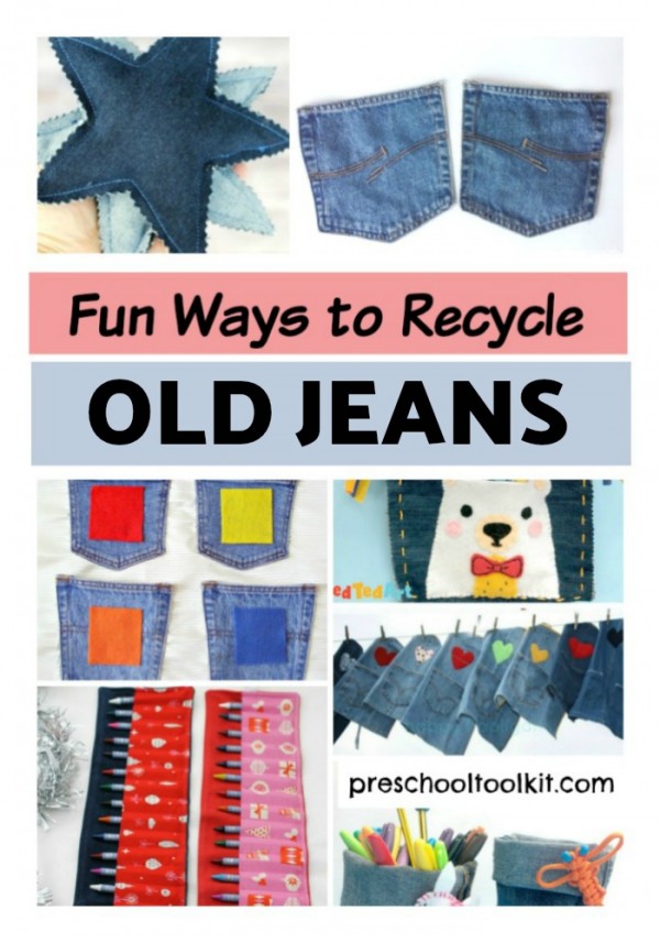 Stadion løn Glæd dig Easy Ways to Reuse Old Jeans » Preschool Toolkit