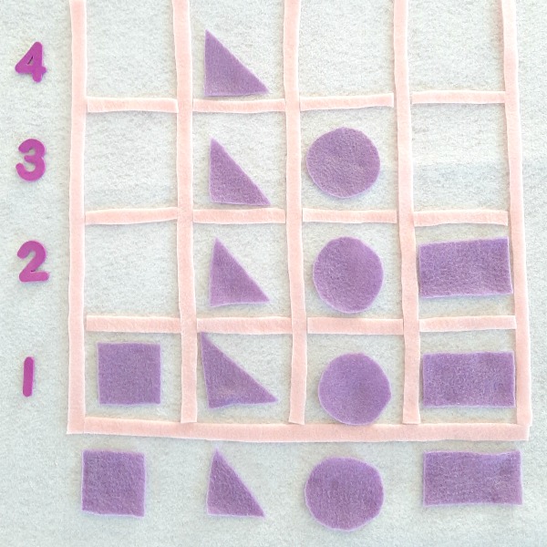 Graphing on the felt board preschool math activity