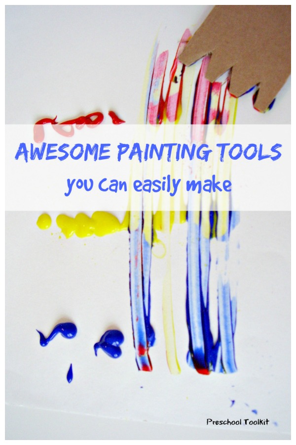 How to Make Cardboard Painting Tools for Preschool Activities