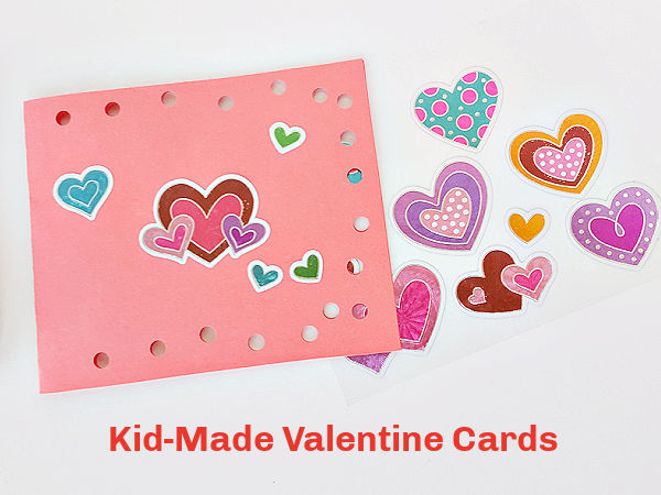 Homemade Valentine card kids craft