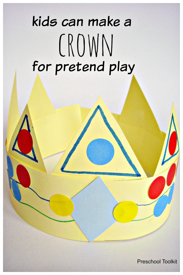 Kids can make a crown for pretend play