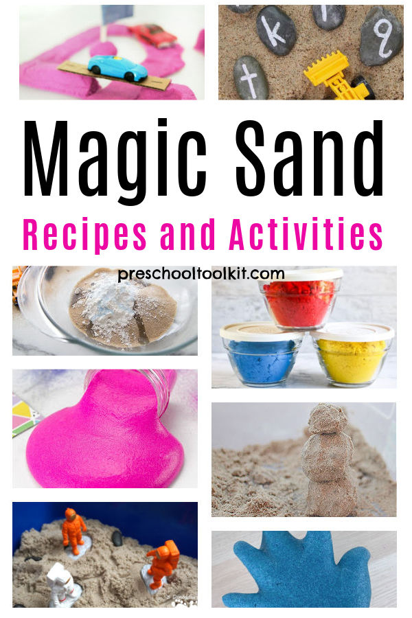 How to make kinetic sand for preschool play time