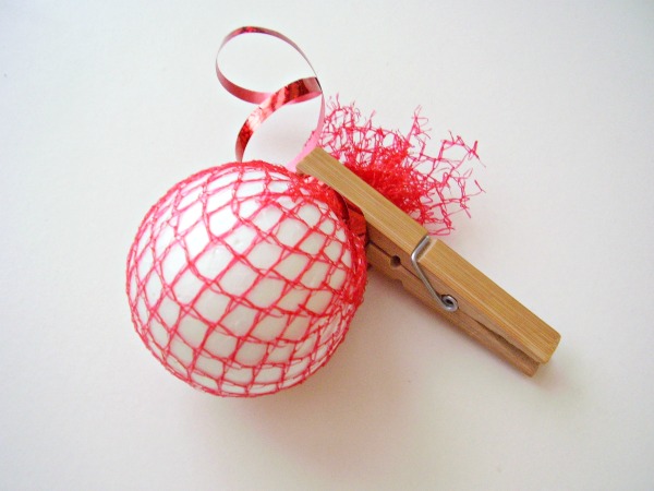 Foam ball Christmas ornament kids craft