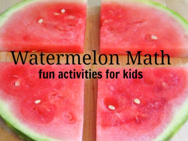 preschool summertime math with a watermelon