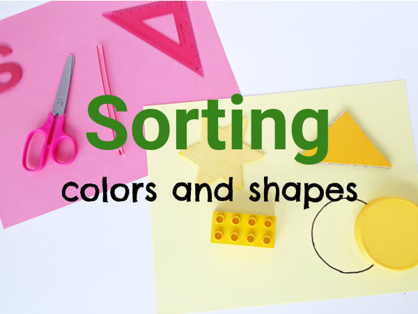 Sorting Colors and Shapes Preschool Math Play » Preschool Toolkit