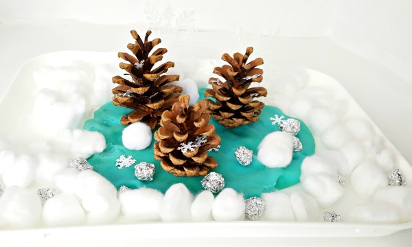 Pine Cone Forest Small World Winter Activity » Preschool Toolkit