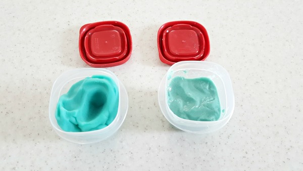 Play dough can stored in air tight containers for several weeks