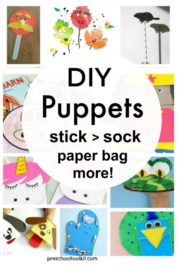 Easy to make puppets for kids pretend play