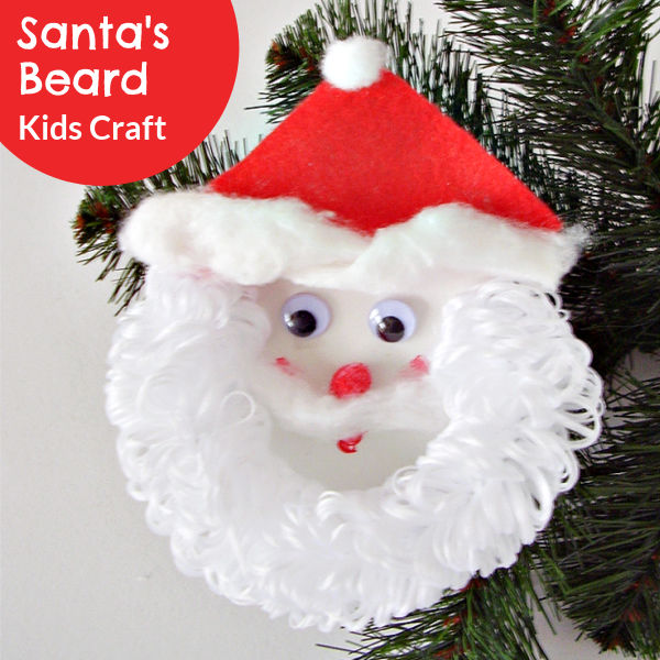 Santa craft with beard Christmas decoration