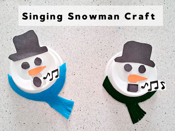 fun and easy snowman craft with recyclables for winter preschool theme