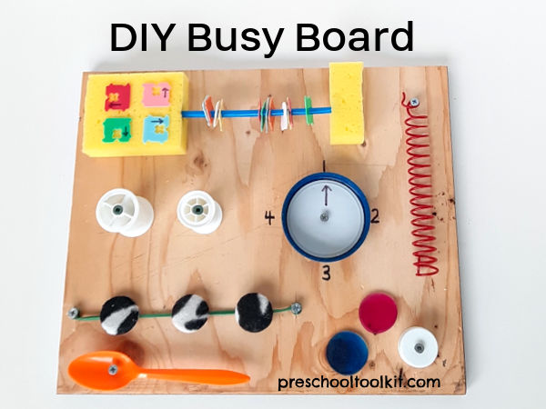 Busy board for toddler and preschooler