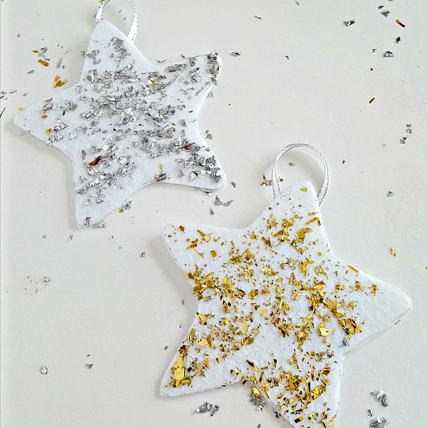 How to make Stars using Paper and Silver glitter foam sheet, Christmas  crafts