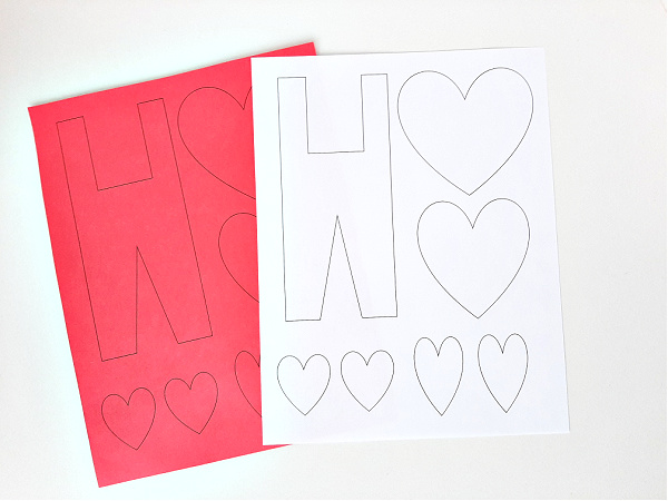 Printable Valentine patterns for paper cut outs