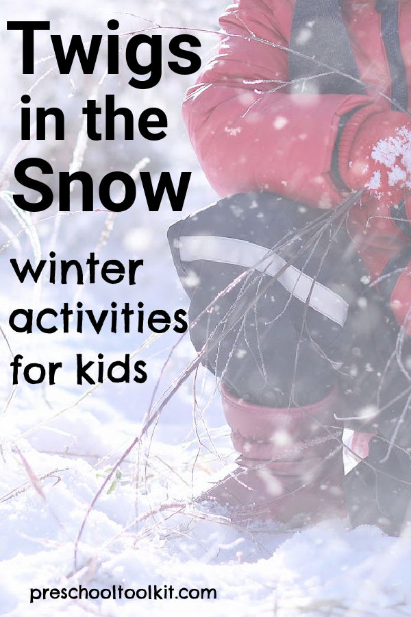 Winter outdoor STEM play in snow 
