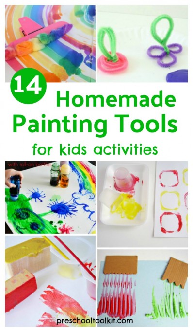 14 homemade painting tools for kids painting activities